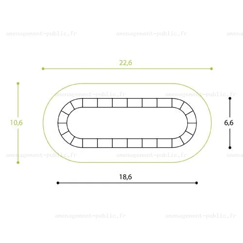 Circuit de pumptrack en polyester renforcé